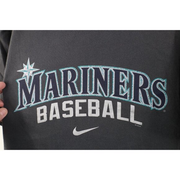 Vtg Y2K Nike Mens L Travis Scott Center Swoosh Seattle Mariners Baseball T-Shirt - Picture 5 of 16